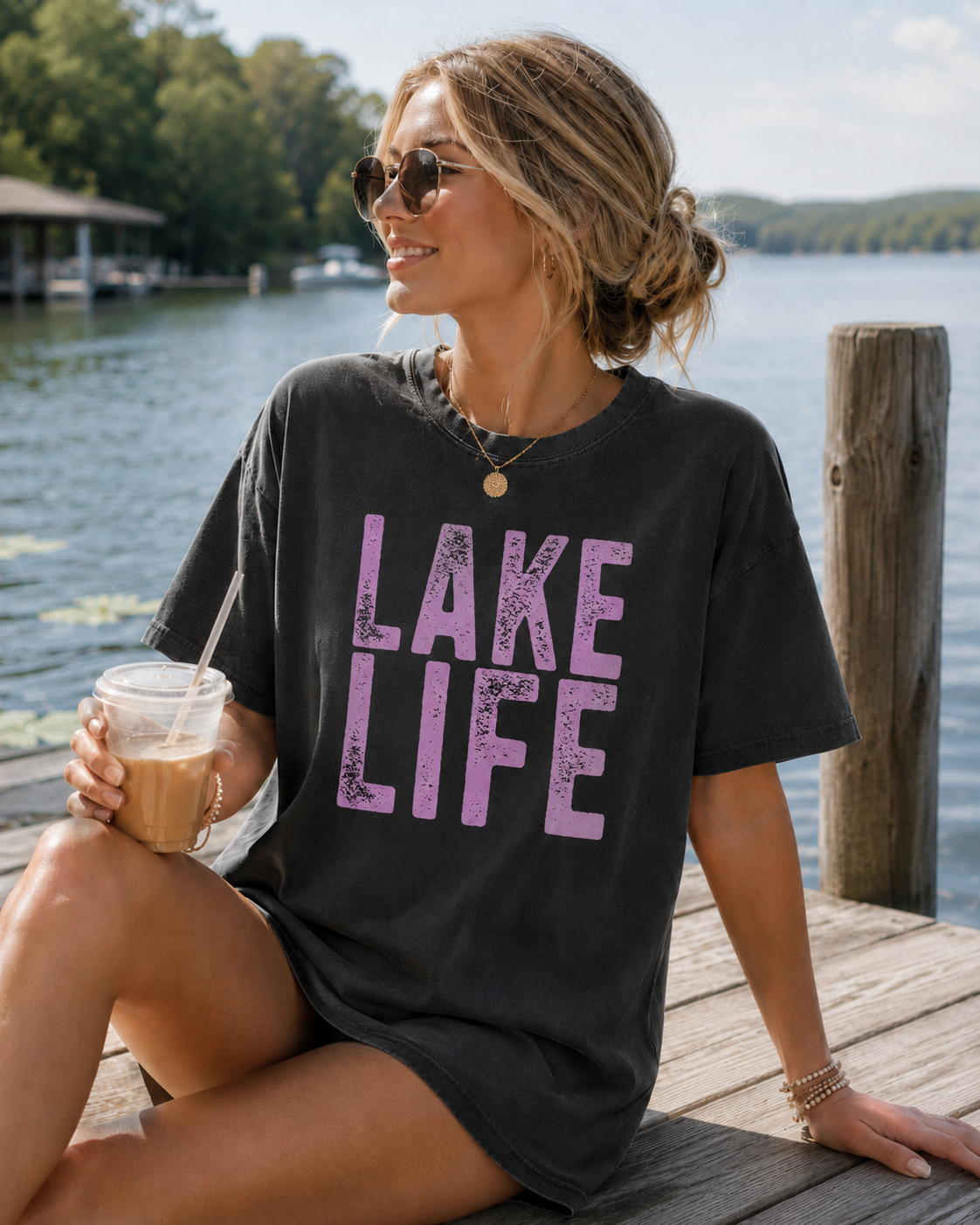 Purple Lake life Tee