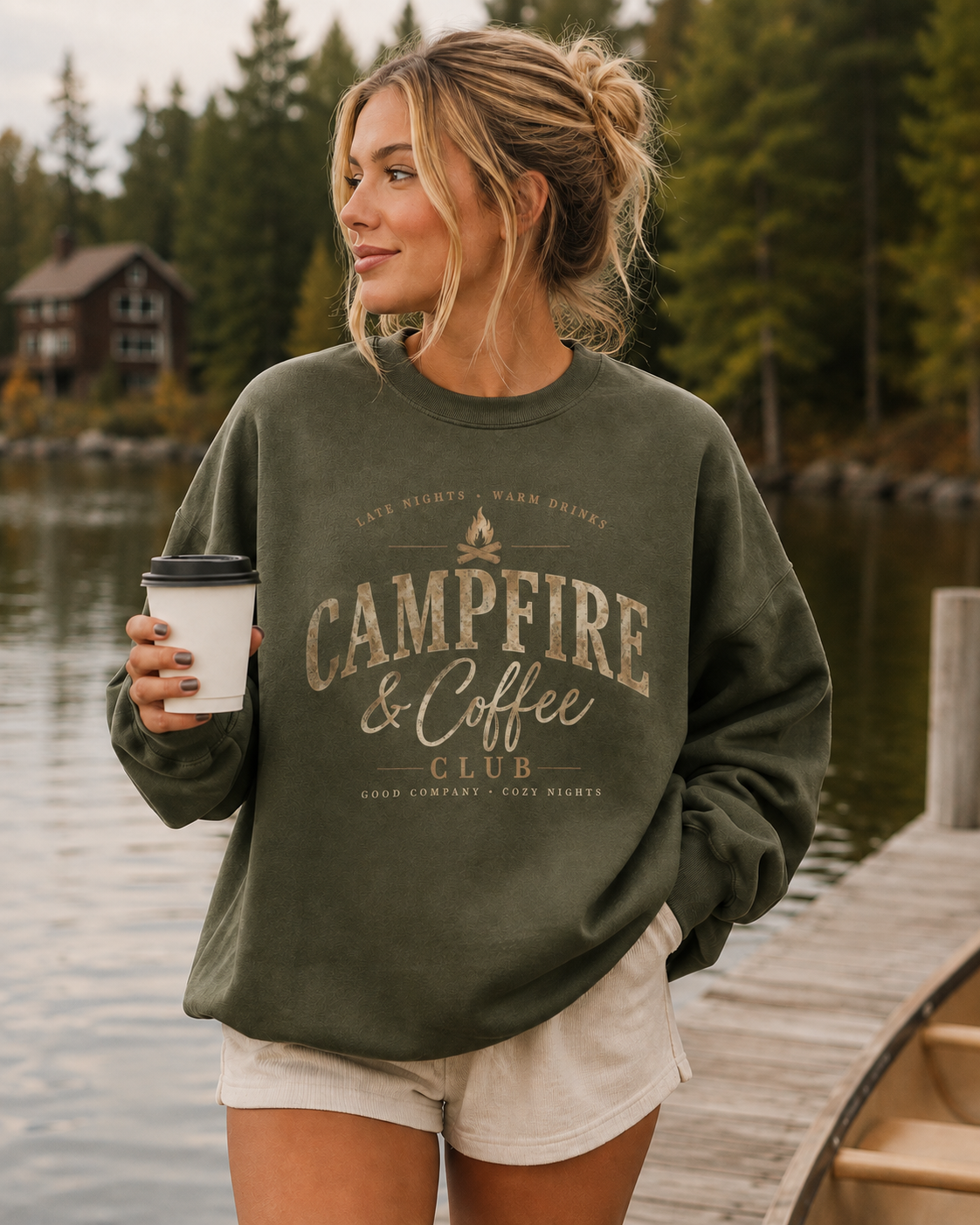 Campfire & Coffee Club Crewneck