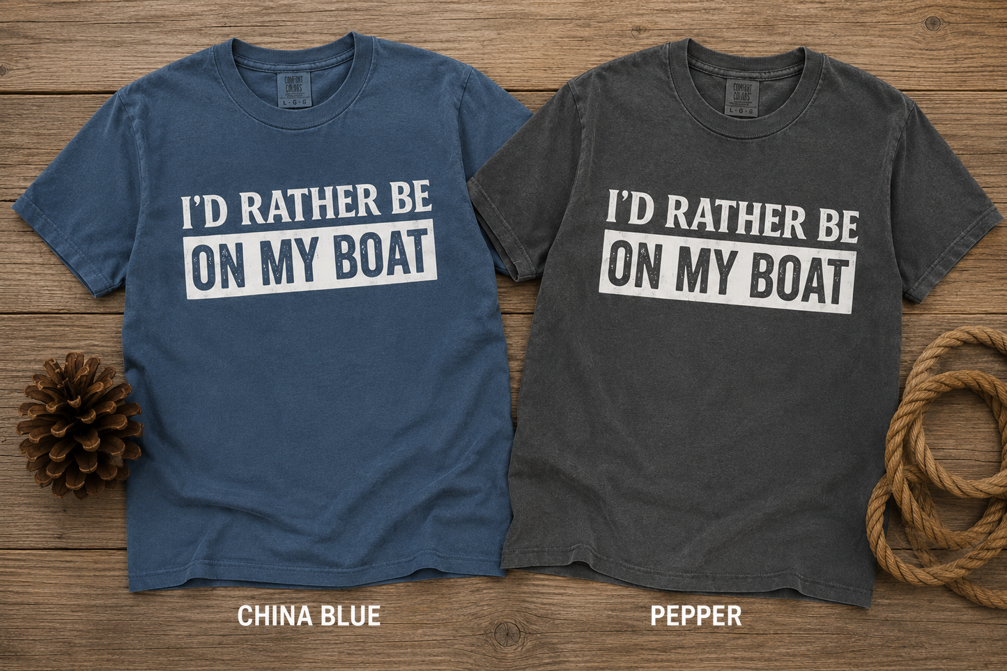I'd rather be on my boat graphic tee